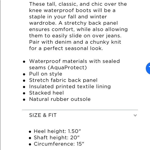 NWT Blondo Black Suede & Fabric Waterproof Over the Knee Boots - Picture 5 of 9